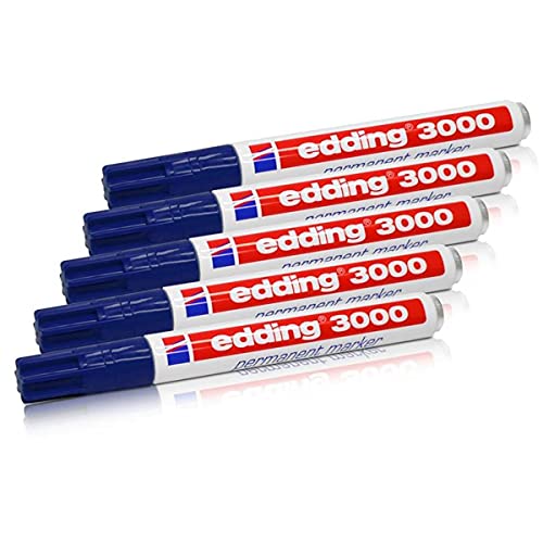 5x Edding 3000 Permanent Marker blau 1.5 -3 mm 5x Edding 3000 Permanent Marker blau 1.5 -3 mm von edding