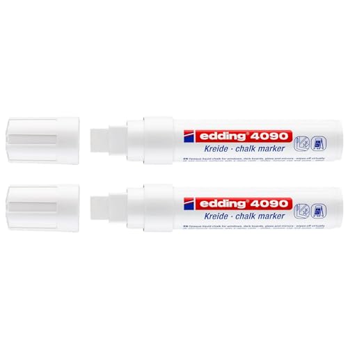EDDING 2 Stück Flüssigkreidemarker 4090, Weiß, breit, 4-15 mm EDDING 2 Stück Flüssigkreidemarker 4090, Weiß, breit, 4-15 mm von edding
