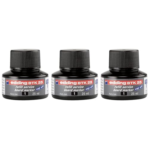 EDDING 3 Nachfülltinten BTK25 ml pro Capilarität für Whiteboard-Marker, Schwarz EDDING 3 Nachfülltinten BTK25 ml pro Capilarität für Whiteboard-Marker, Schwarz von edding