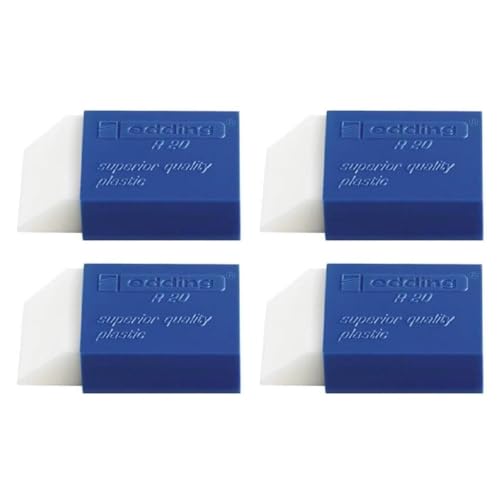 EDDING Radiergummi R20 Plastic Superior, 4 Stück von edding