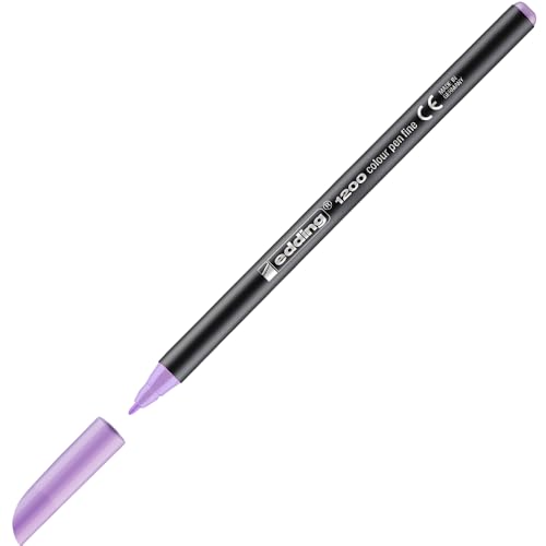 Edding 1200 Filzstift mit feiner Spitze - Beerenlavendel - 1 Stift - Rundspitze 1 mm von edding