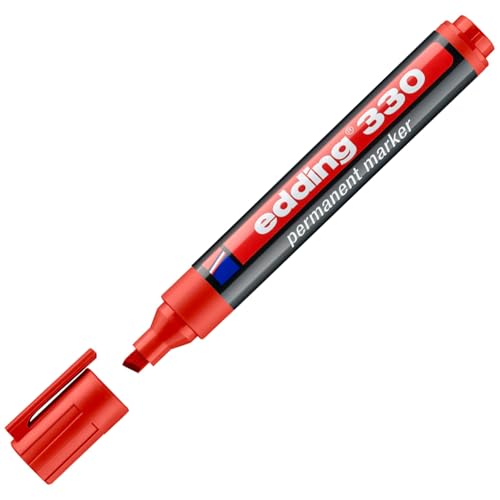 Edding 3 Marker edding 330 Permanent, Körper Kunststoff, Keilspitze – Farbe rot Edding 3 Marker edding 330 Permanent, Körper Kunststoff, Keilspitze – Farbe rot von edding