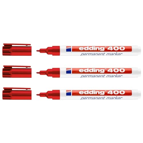 Edding 3 Permanentmarker 400 rot 1 mm Edding 3 Permanentmarker 400 rot 1 mm von edding