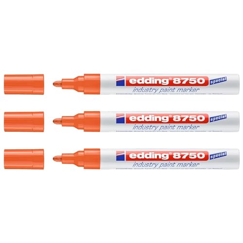 EDDING Set mit 3 Markern für Farbe 8750, speziell für Industrie, Orange, 2-4 mm EDDING Set mit 3 Markern für Farbe 8750, speziell für Industrie, Orange, 2-4 mm von edding