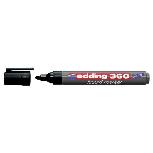 Edding 360 Trocken abwischbare schwarz Marker [50 Stück] von edding