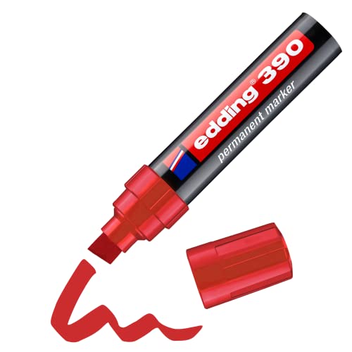 Edding 4-390002 Permanentmarker 390, nachfüllbar, circa 4 - 12 mm, rot Edding 4-390002 Permanentmarker 390, nachfüllbar, circa 4 - 12 mm, rot von edding