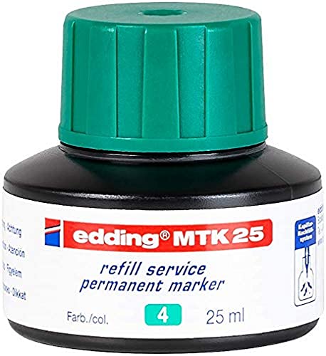 edding MTK 25 Nachfülltinte - grün - 25 ml - mit Kapillarsystem, ideal zum sauberen und unkomplizierten Nachfüllen fast aller edding Permanentmarker edding MTK 25 Nachfülltinte - grün - 25 ml - mit Kapillarsystem, ideal zum sauberen und unkomplizierten Nachfüllen fast aller edding Permanentmarker von edding