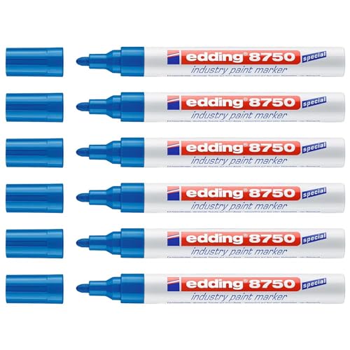 Edding 6 Stück 8750 Marker, speziell für Industrie, Blau, 2-4 mm Edding 6 Stück 8750 Marker, speziell für Industrie, Blau, 2-4 mm von edding
