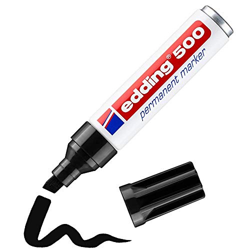 edding 500 Permanentmarker - schwarz - 1 Stift - Keil-Spitze 2-7 mm - wasserfest, schnell-trocknend - wischfest - für Karton, Kunststoff, Holz, Metall, Glas edding 500 Permanentmarker - schwarz - 1 Stift - Keil-Spitze 2-7 mm - wasserfest, schnell-trocknend - wischfest - für Karton, Kunststoff, Holz, Metall, Glas von edding