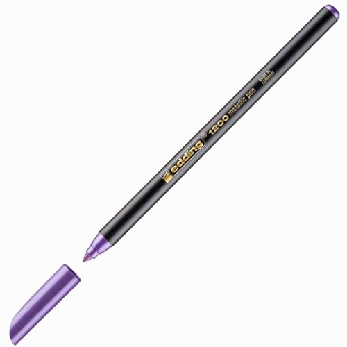 edding 1200 metallic Fasermaler - lila metallic - 1 Stift - Rundspitze 1-3 mm - zum Malen, Schreiben und Zeichnen mit glänzendem Metalliceffekt - für Gästebücher, Grußkarten, Fotoalben, Scrapbook edding 1200 metallic Fasermaler - lila metallic - 1 Stift - Rundspitze 1-3 mm - zum Malen, Schreiben und Zeichnen mit glänzendem Metalliceffekt - für Gästebücher, Grußkarten, Fotoalben, Scrapbook von edding