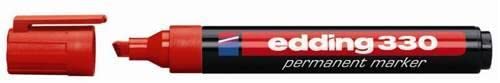 Edding Marker 6er Set edding 330 Permanent, Körper Kunststoff, Keilspitze – Farbe rot Edding Marker 6er Set edding 330 Permanent, Körper Kunststoff, Keilspitze – Farbe rot von edding