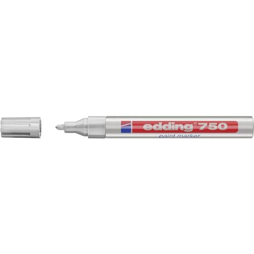 Edding Marker Lack 750 Rund 2-4mm Paint Marker silber von edding