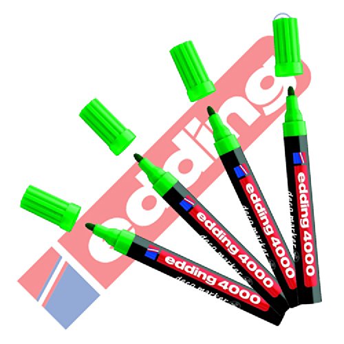 Edding Mattlack-Marker creative 4000 | 12 Farben & Sortierte Editionen als Sparpacks zur Auswahl (4er Sparpack, Grün) von edding
