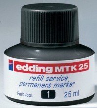 Edding Nachflltusche edding MTK 25 refill service,f.edding Permanentmarker, 25 ml,schwarz von edding