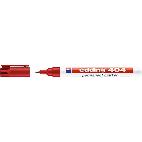 Edding Permanentmarker 404, nachfllbar, 0,75 mm, rot von edding