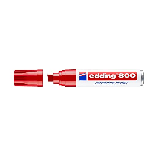 Edding Permanentmarker 800, nachfllbar, 4 - 12 mm, rot von edding