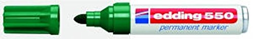 Edding Permanentmarker Nr. 550 3er und 5er Sparpack in vier Farben nachfüllbar mit edding T 25 (Grün, 3er Sparpack) von edding