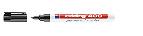 edding Permanentmarker schwarz 400-01 (schwarz, 1 mm) (10er Pack) von edding