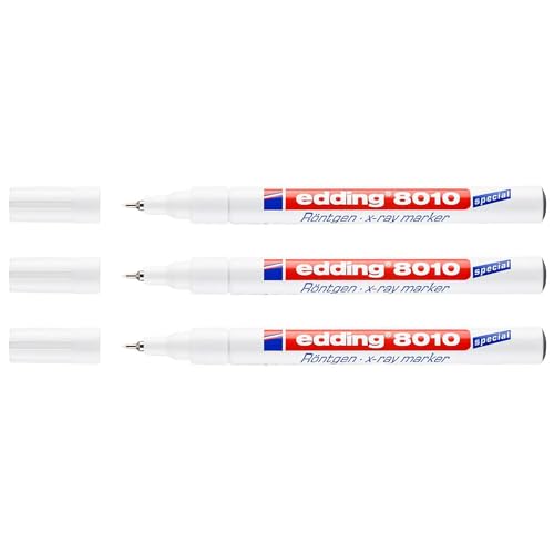 Edding Radiologie-Marker 8010, feine Spitze, 0,8 mm, Weiß, 3 Stück Edding Radiologie-Marker 8010, feine Spitze, 0,8 mm, Weiß, 3 Stück von edding
