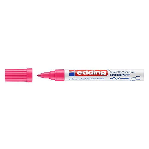 Edding e-4040 10 Stück Marker, Schmücken, Rundspitze, 1 bis 2 mm rosa von edding
