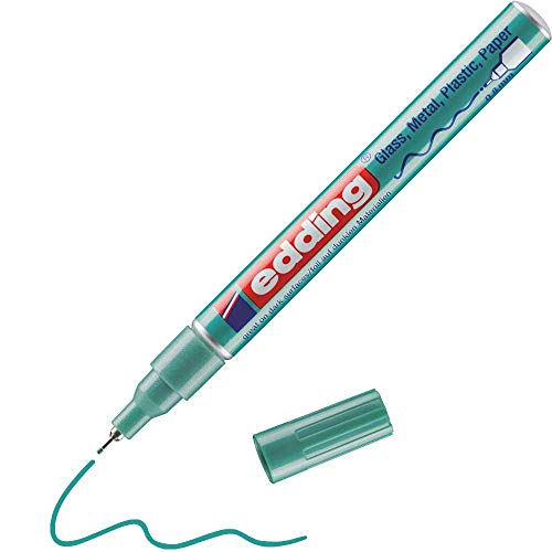 edding 780 Glanzlackmarker - grün metallic - 1 Lackmarker - extra-feine Rundspitze 0,8 mm - Lackstift für Glas, Stein, Holz, Kunststoff und Papier - wasserfest, stark deckend, sehr dünn edding 780 Glanzlackmarker - grün metallic - 1 Lackmarker - extra-feine Rundspitze 0,8 mm - Lackstift für Glas, Stein, Holz, Kunststoff und Papier - wasserfest, stark deckend, sehr dünn von edding