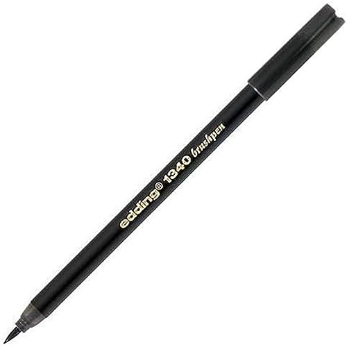 edding 1340 Pinselstift - hellblau - 1 Stift - flexible Pinselspitze - Filzstift zum Malen, Schreiben und Zeichnen - Bullet Journals, Hand-Lettering, Mandalas, Kalligraphie von edding