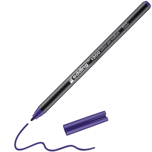 edding 1300 Fasermaler medium - lila - 1 Stift - Rundspitze 2 mm - Filzstift zum Zeichnen und Schreiben - Filzstift für Schule, Mandala, Bullet Journal edding 1300 Fasermaler medium - lila - 1 Stift - Rundspitze 2 mm - Filzstift zum Zeichnen und Schreiben - Filzstift für Schule, Mandala, Bullet Journal von edding