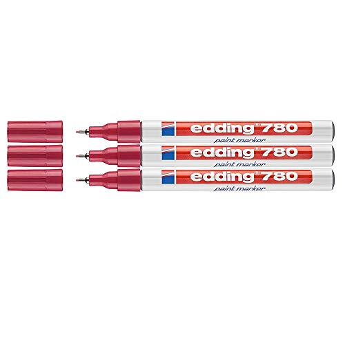 Glanzlack-Marker creative 780, 0,8 mm, rot, Pck/3ST Glanzlack-Marker creative 780, 0,8 mm, rot, Pck/3ST von edding