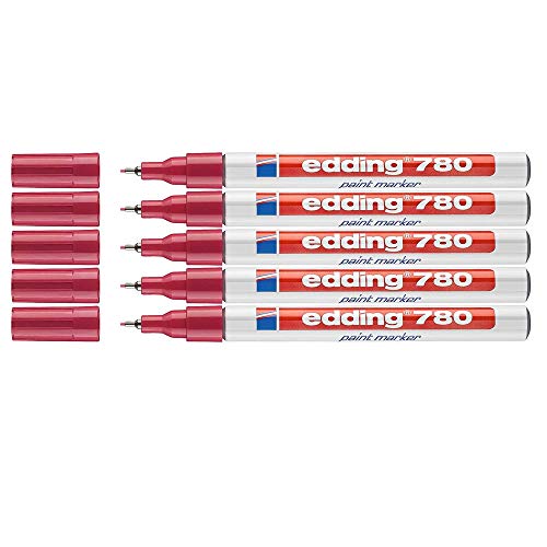 Glanzlack-Marker creative 780, 0,8 mm, rot, Pck/5ST Glanzlack-Marker creative 780, 0,8 mm, rot, Pck/5ST von edding