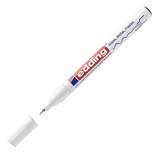 Glanzlack-Marker creative 780, 0,8 mm, weiß, Pck/3ST Glanzlack-Marker creative 780, 0,8 mm, weiß, Pck/3ST von edding