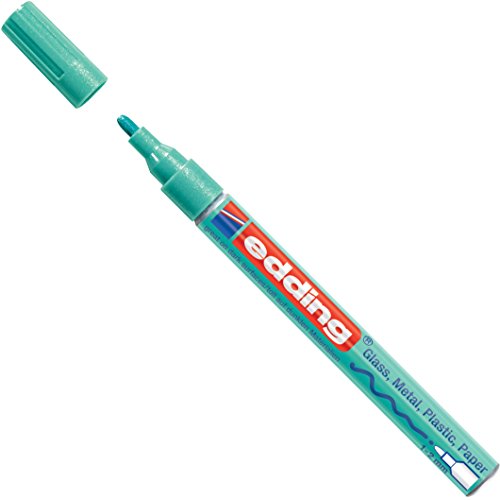 edding Lackmarker, ca. 1.0-2.0mm, grün, rundspitzig, Wasser abweisend, für Papier, Erwachsene, zum Beschriften, Malen, Markieren, Signieren, Tasche edding Lackmarker, ca. 1.0-2.0mm, grün, rundspitzig, Wasser abweisend, für Papier, Erwachsene, zum Beschriften, Malen, Markieren, Signieren, Tasche von edding