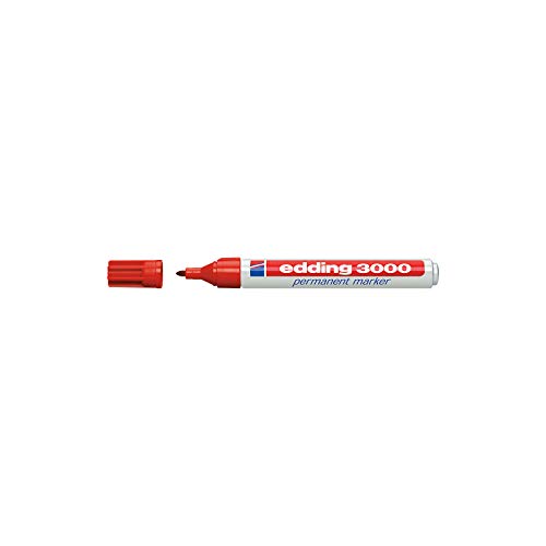 Permanentmarker edding® 3000, Rundspitze, Strichstärke 1,5-3mm, rot von edding