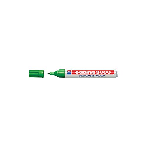 Permanentmarker edding® 3000, Rundspitze, Strichstärke 1,5-3mm, grün Permanentmarker edding® 3000, Rundspitze, Strichstärke 1,5-3mm, grün von edding