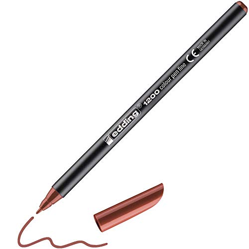 edding 1200 Fasermaler fein - braun - 1 Stift - Rundspitze 1 mm - Filzstift zum Zeichnen und Schreiben - für Schule, Mandala edding 1200 Fasermaler fein - braun - 1 Stift - Rundspitze 1 mm - Filzstift zum Zeichnen und Schreiben - für Schule, Mandala von edding