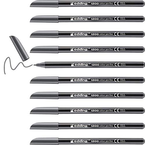 edding 1200 Fasermaler fein - grün - 10 Stifte - Rundspitze 1 mm - Filzstift zum Zeichnen und Schreiben - für Schule, Mandala edding 1200 Fasermaler fein - grün - 10 Stifte - Rundspitze 1 mm - Filzstift zum Zeichnen und Schreiben - für Schule, Mandala von edding