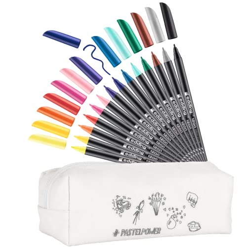 edding 1200 Fasermaler fein - mehrfarbig - 12 Stifte + 2 gratis - Rundspitze 1 mm - Filzstift zum Zeichnen und Schreiben - das perfekte Set für den Schulanfang edding 1200 Fasermaler fein - mehrfarbig - 12 Stifte + 2 gratis - Rundspitze 1 mm - Filzstift zum Zeichnen und Schreiben - das perfekte Set für den Schulanfang von edding