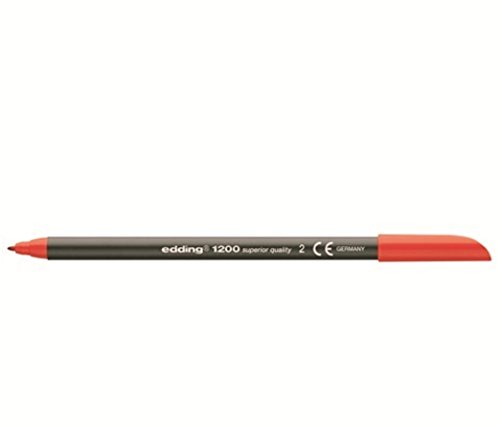 edding 1200 Fasermaler fein - rot - 1 Stift - Rundspitze 1 mm - Filzstift zum Zeichnen und Schreiben - für Schule, Mandala edding 1200 Fasermaler fein - rot - 1 Stift - Rundspitze 1 mm - Filzstift zum Zeichnen und Schreiben - für Schule, Mandala von edding