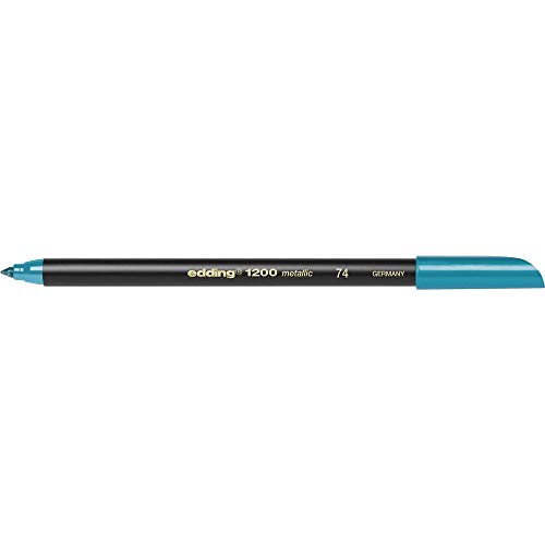 edding 1200 metallic Fasermaler - grün metallic - 1 Stift - Rundspitze 1-3 mm - zum Malen, Schreiben und Zeichnen mit glänzendem Metalliceffekt - für Gästebücher, Grußkarten, Fotoalben, Scrapbook edding 1200 metallic Fasermaler - grün metallic - 1 Stift - Rundspitze 1-3 mm - zum Malen, Schreiben und Zeichnen mit glänzendem Metalliceffekt - für Gästebücher, Grußkarten, Fotoalben, Scrapbook von edding