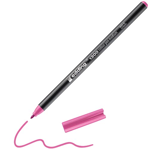 edding 1300 Fasermaler medium - pink - 1 Stift - Rundspitze 2 mm - Filzstift zum Zeichnen und Schreiben - Filzstift für Schule, Mandala, Bullet Journal edding 1300 Fasermaler medium - pink - 1 Stift - Rundspitze 2 mm - Filzstift zum Zeichnen und Schreiben - Filzstift für Schule, Mandala, Bullet Journal von edding