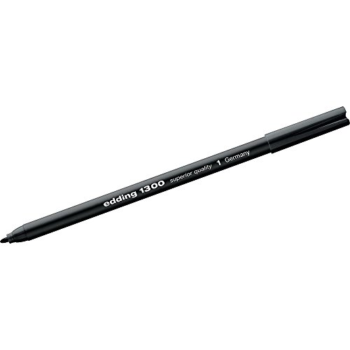 edding 1300 Fasermaler medium - schwarz - 1 Stift - Rundspitze 2 mm - Filzstift zum Zeichnen und Schreiben - Filzstift für Schule, Mandala, Bullet Journal edding 1300 Fasermaler medium - schwarz - 1 Stift - Rundspitze 2 mm - Filzstift zum Zeichnen und Schreiben - Filzstift für Schule, Mandala, Bullet Journal von edding