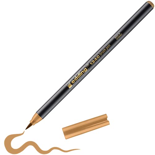 edding 1340 Pinselstift - ocker - 1 Stift - flexible Pinselspitze - Filzstift zum Malen, Schreiben und Zeichnen - Bullet Journals, Hand-Lettering, Mandalas, Kalligraphie edding 1340 Pinselstift - ocker - 1 Stift - flexible Pinselspitze - Filzstift zum Malen, Schreiben und Zeichnen - Bullet Journals, Hand-Lettering, Mandalas, Kalligraphie von edding