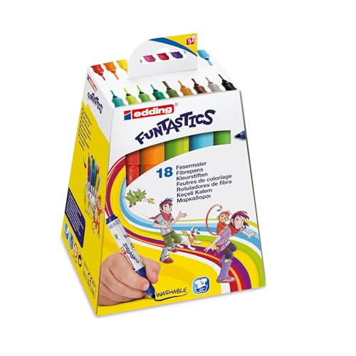 edding 14 Funtastic Fasermaler 10 Stück Stärke 3mm bunte Farben 18 Stück von edding