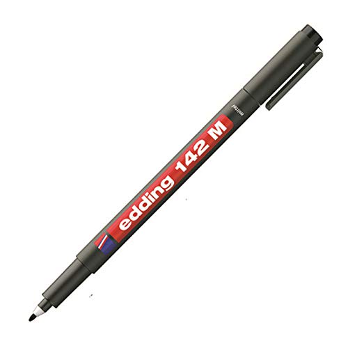 edding 142 M Permanenter Folienschreiber - schwarz - 1 Stift - Rundspitze 1 mm - Stift zum Schreiben auf Glas, Kunststoff, Folien und glatten Oberflächen - schnelltrocknend, wisch- und wasserfest edding 142 M Permanenter Folienschreiber - schwarz - 1 Stift - Rundspitze 1 mm - Stift zum Schreiben auf Glas, Kunststoff, Folien und glatten Oberflächen - schnelltrocknend, wisch- und wasserfest von edding
