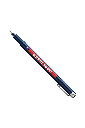 edding 1800 Präzisionsfeinschreiber - schwarz - 1 Stift - Linienbreite 0,25 mm - Fineliner zum präzisen Schreiben und Skizzieren - feine, metallgefasste Spitze - Lineal- und schablonengeeignet edding 1800 Präzisionsfeinschreiber - schwarz - 1 Stift - Linienbreite 0,25 mm - Fineliner zum präzisen Schreiben und Skizzieren - feine, metallgefasste Spitze - Lineal- und schablonengeeignet von edding