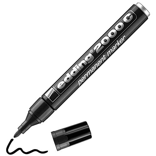 edding 2000 C Permanentmarker - schwarz - 1 Stift - Rund-Spitze 1,5-3 mm - schnell trocknender Permanent Marker - wasserfest, wischfest - für Karton, Kunststoff, Holz, Metall - Universalmarker edding 2000 C Permanentmarker - schwarz - 1 Stift - Rund-Spitze 1,5-3 mm - schnell trocknender Permanent Marker - wasserfest, wischfest - für Karton, Kunststoff, Holz, Metall - Universalmarker von edding