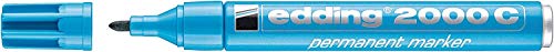 edding 2000 C Permanentmarker - schwarz - 20 Stifte - Rundspitze 1,5-3 mm - schnell trocknender Permanent Marker - wasserfest, wischfest - für Karton, Kunststoff, Holz, Metall - Universalmarker von edding