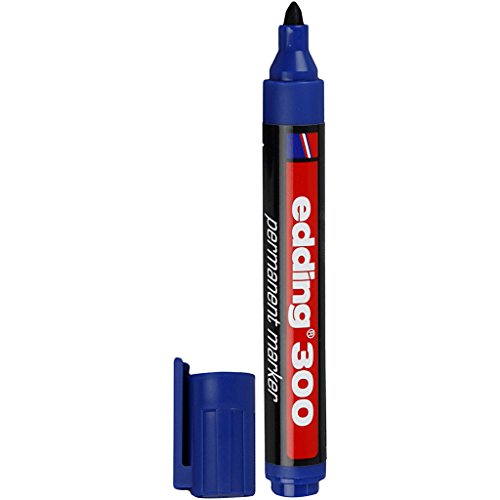 edding 300 Permanentmarker - blau - 1 Stift - Rundspitze 1,5-3 mm - wasserfest, schnell-trocknend - wischfest - für Karton, Kunststoff, Glas, Holz, Metall, Glas edding 300 Permanentmarker - blau - 1 Stift - Rundspitze 1,5-3 mm - wasserfest, schnell-trocknend - wischfest - für Karton, Kunststoff, Glas, Holz, Metall, Glas von edding