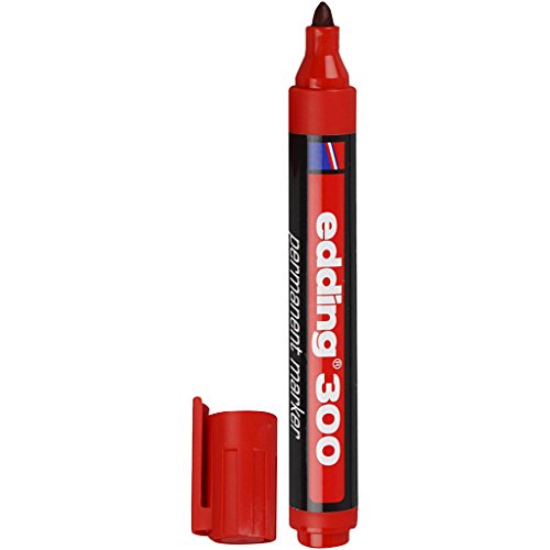 edding 300 Permanentmarker - rot - 1 Stift - Rundspitze 1,5-3 mm - wasserfest, schnell-trocknend - wischfest - für Karton, Kunststoff, Glas, Holz, Metall, Glas edding 300 Permanentmarker - rot - 1 Stift - Rundspitze 1,5-3 mm - wasserfest, schnell-trocknend - wischfest - für Karton, Kunststoff, Glas, Holz, Metall, Glas von edding
