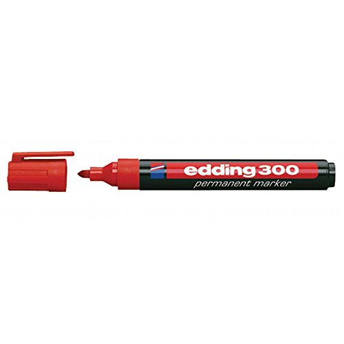 edding 300 Permanentmarker - rot - 10 Stifte - Rundspitze 1,5-3 mm - wasserfest, schnell-trocknend - wischfest - für Karton, Kunststoff, Glas, Holz, Metall, Glas edding 300 Permanentmarker - rot - 10 Stifte - Rundspitze 1,5-3 mm - wasserfest, schnell-trocknend - wischfest - für Karton, Kunststoff, Glas, Holz, Metall, Glas von edding