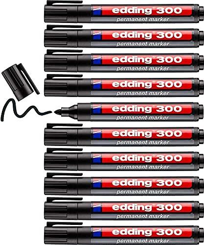 edding 300 Permanentmarker - schwarz - 50 Stifte - Rundspitze 1,5-3 mm - wasserfest, schnell-trocknend - wischfest - für Karton, Kunststoff, Glas, Holz, Metall, Glas edding 300 Permanentmarker - schwarz - 50 Stifte - Rundspitze 1,5-3 mm - wasserfest, schnell-trocknend - wischfest - für Karton, Kunststoff, Glas, Holz, Metall, Glas von edding